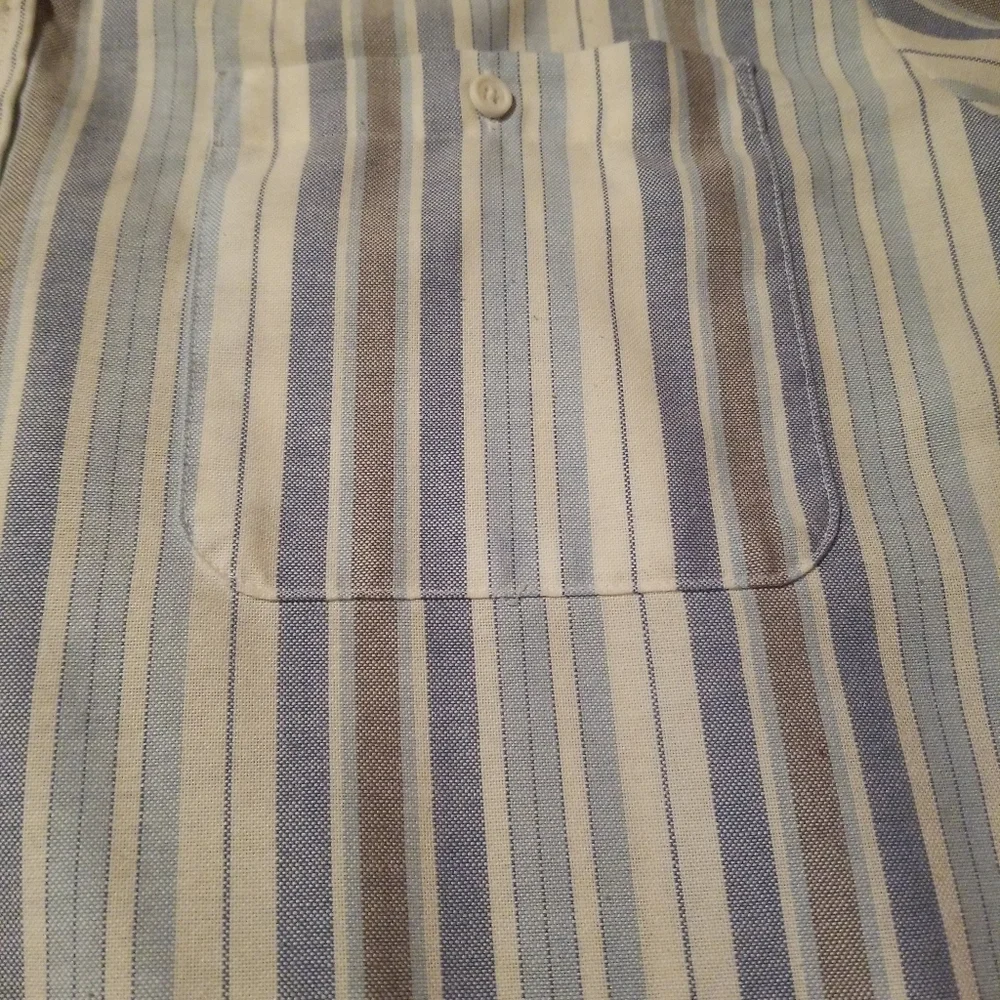 Vintage Saddlebrook Mens Striped Short Sleeve Button up Shirt XLarge - Picture 5 of 12